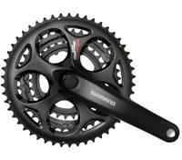 Shimano Crankstel 7/8 speed tourney fc-a073 - 170/50-39-30t met vierkante as - zwart - thumbnail