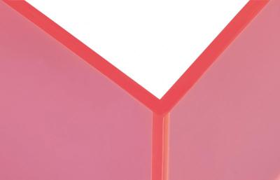 Boekensteun maul 10x10x13cm acryl neon rood Boekensteun maul 10x10x13cm acryl neon rood