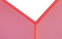 Boekensteun maul 10x10x13cm acryl neon rood - thumbnail