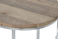 Set van 3 tafels Home ESPRIT Bruin Zilverkleurig Natuurlijk Staal Mangohout 49,5 x 49,5 x 62 cm - thumbnail