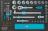 HAZET Dopsleutelset | 1/2 inch (12,5 mm) vierkant hol, 1/4 inch (6,3 mm) vierkant hol | Binnen-zeskant-profiel, Sleufprofiel, Kruiskop profiel PH, - thumbnail