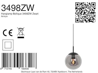 Anne Light & home Hanglamp bollique Ø 30 cm 3498 zwart