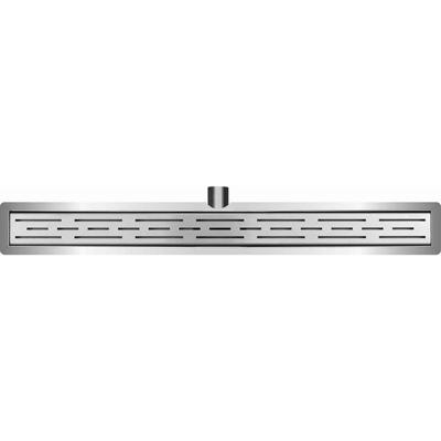 Wiesbaden RVS Douchegoot 90x7cm met Flens en Rooster - 3e Generatie