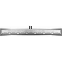 Wiesbaden RVS Douchegoot 90x7cm met Flens en Rooster - 3e Generatie - thumbnail