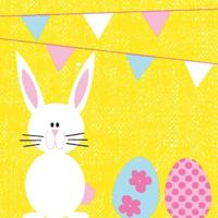 Duni servetten bunny & eggs 3-laags 33x33 - thumbnail