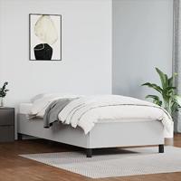 Bedframe kunstleer wit 100x200 cm - thumbnail