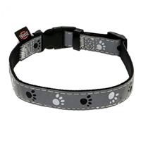 TRIXIE HALSBAND HOND SILVER REFLECT ZWART / ZILVERGRIJS 40-65X2,5 CM - thumbnail
