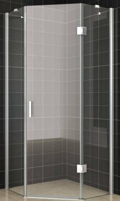 Saqu Jogay douchecabine vijfhoekig 90x90x200cm helder nanoglas/chroom