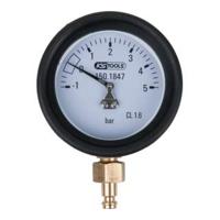KS Tools 150.1847 Manometer 1,0 - 5,0 bar incl. Aansluitnippel en beschermkap - thumbnail