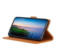 Casecentive Leren Wallet case met sluiting iPhone 13 tan - thumbnail