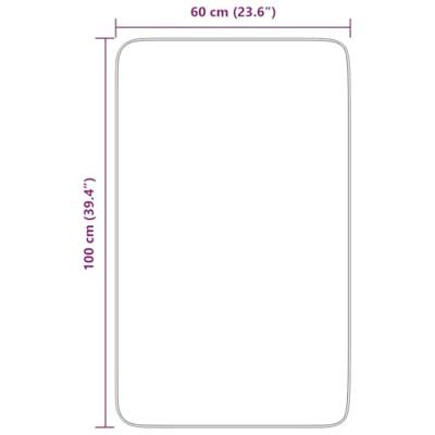 Hoogpolig vloerkleed NAVARRA 60x100 cm polyester zwart