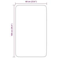 Hoogpolig vloerkleed NAVARRA 60x100 cm polyester marineblauw - thumbnail