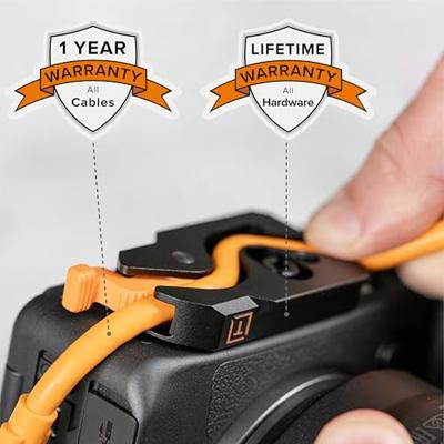 Tether Tools LeverLock & Cable Kit, Optima 10G, 31&apos; (9.2m), straight orange