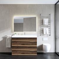 Onderkast Gliss Design Hades 2 Softclose Laden 120x84.5x45cm Ruw Eiken (wastafel keuze) - thumbnail