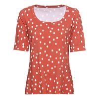 Jersey shirt met ronde hals en stippen van bio-katoen, leem-motief 52 - thumbnail