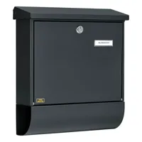 Burg Wächter 38210 VARIO 8672 ANT Brievenbus Plaatstaal Antraciet Sleutelslot - thumbnail