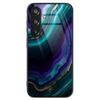Samsung Galaxy S24 glazen hardcase - Smaragd paars groen - thumbnail