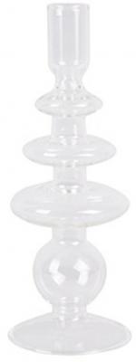 Glaskunst Ringen Kandelaar - Groot/transparant