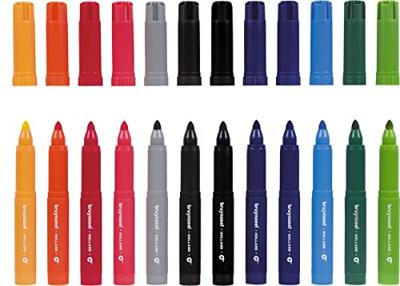 Viltstift bruynzeel kids big point set 12 kleuren | 10 stuks