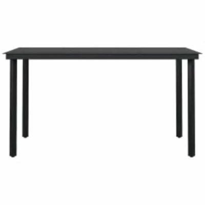 5-delige Tuinset poly rattan glas bruin