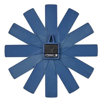 TFA Dostmann 60.3020.06 Wandklok Kwarts 400 mm x 37 mm x 400 mm Blauw, Middernachtsblauw Slepend uurwerk (geluidsloos)