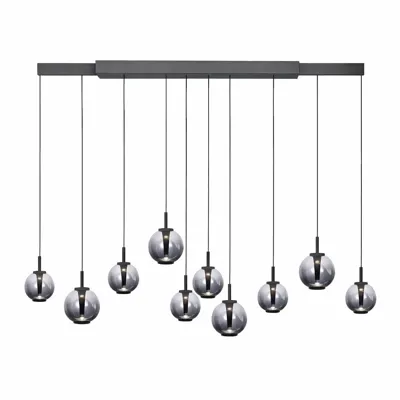 Neuhaus PURE Hanglamp E-Infinity 10 lichts L 100-198 cm donker grijs