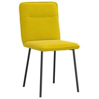 Eetkamerstoelen 2 st fluweel geel - thumbnail