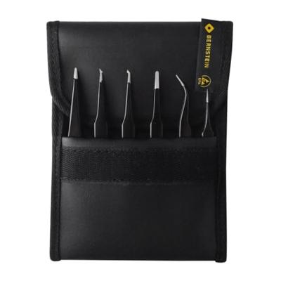 Bernstein Tools for Electronics 5-060 SMD-pinsetset 6-delig Super-spits, Sikkelspits, super-spits, Plat-rond, Spits, Plat-breed, Plat, gebogen Bernstein Tools for Electronics 5-060 SMD-pinsetset 6-delig Super-spits, Sikkelspits, super-spits, Plat-rond, Spits, Plat-breed, Plat, gebogen