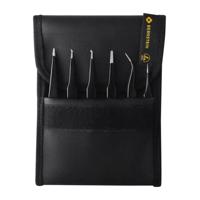 Bernstein Tools for Electronics 5-060 SMD-pinsetset 6-delig Super-spits, Sikkelspits, super-spits, Plat-rond, Spits, Plat-breed, Plat, gebogen - thumbnail