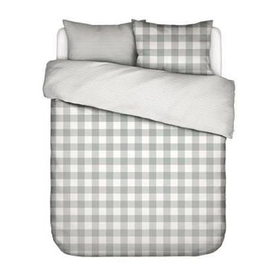 Essenza Essenza Chess Dekbedovertrek Dusty green 240x200/220