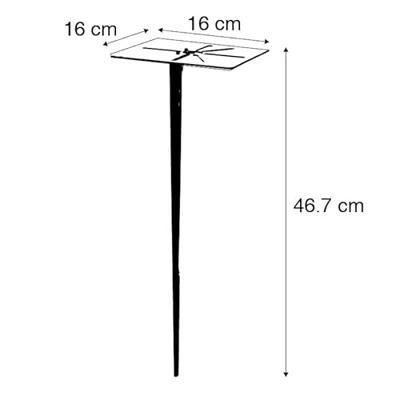 QAZQA Stalen grondpin met bevestigingsmateriaal