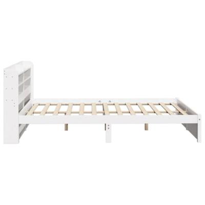 Bedframe met hoofdeinde zonder matras 160x200 cm wit