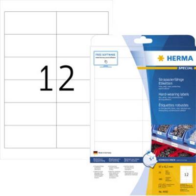 Etiket herma 4692 97x42.3mm folie 300st wit Etiket herma 4692 97x42.3mm folie 300st wit
