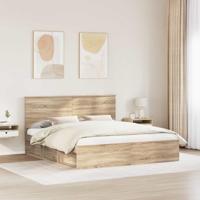 Bedframe met hoofdeinde Sonoma 180 x 200 cm Massief grenenhout - thumbnail