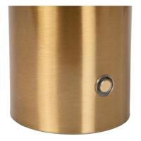 Lucide VIVO - Oplaadbare Tafellamp - Accu/Batterij - Ø 8 cm - LED Dimb. - E27 - 1x1W 2700K - Mat Goud / Messing - thumbnail