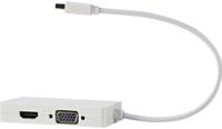Mini-DisplayPort multi-adapterkabel | Mini-DisplayPort male - VGA female + DVI-D 24+1-pins female + HDMI-uitgang | 0,2 m | Wit - thumbnail