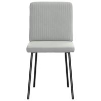 Eetkamerstoelen 6 st fluweel lichtgrijs - thumbnail