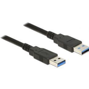 Delock 85064 Kabel USB 3.0 Type-A male > USB 3.0 Type-A male 5,0 m zwart
