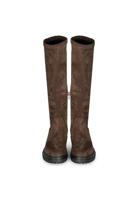Poelman stretchlaarzen donkerbruin Imitatiesuède Dames - thumbnail