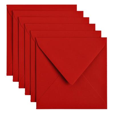 Envelop Papicolor 140x140mm rood pak à 6 stuks Envelop Papicolor 140x140mm rood pak à 6 stuks