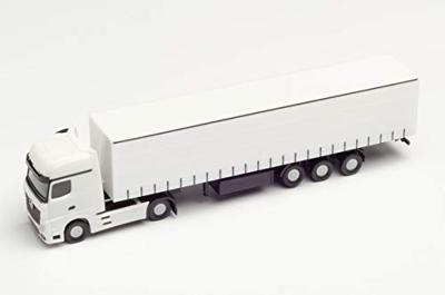Herpa 013796 N Mercedes Benz Minikit Actros trekker-opleggercombinatie met schuifzeil - minikit