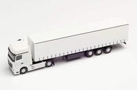 Herpa 013796 N Vrachtwagen Mercedes Benz Minikit Actros trekker-opleggercombinatie met schuifzeil - minikit - thumbnail