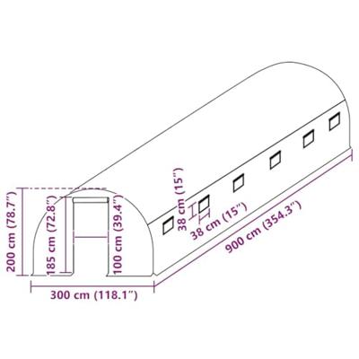 Kashoes vervangend (27 m) 3x9x2 m transparant