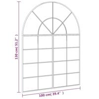 VidaXL Wandspiegel boog 100x130 cm ijzer zwart - thumbnail