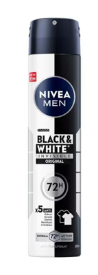 Nivea Men Black & White Invisible Deodorant Spray