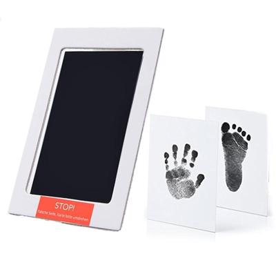 Niet-giftige baby handafdruk footprint Impressum souvenirs baby Clay Toy Gifts (zwart)