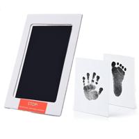 Niet-giftige baby handafdruk footprint Impressum souvenirs baby Clay Toy Gifts (zwart) - thumbnail