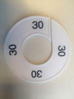 Maatring 9cm wit/zwart 30 - thumbnail