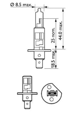 Philips Philips 12258PRC1 H1 Vision 55W ds 0730401 Philips Philips 12258PRC1 H1 Vision 55W ds 0730401
