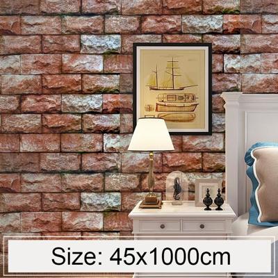 Qi Yunshi creatieve 3D steen baksteen decoratie behang Stickers slaapkamer woonkamer muur waterdicht Wallpaper Roll grootte: 45 * 1000cm